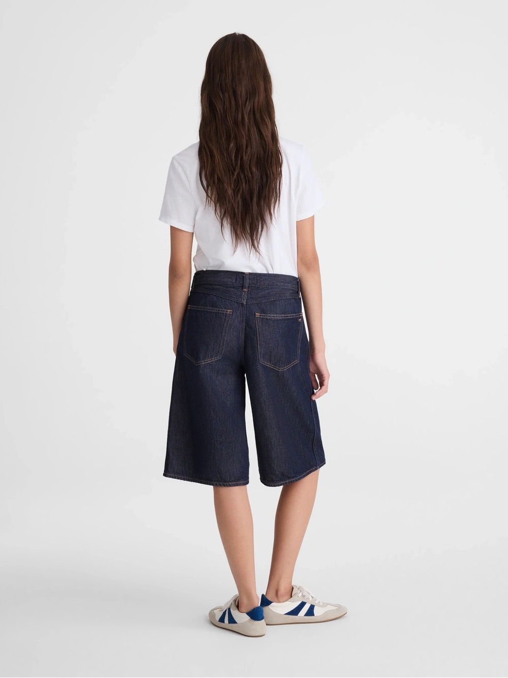 Madewell Women's V-Waist Bermuda Denim Shorts 32 Dark Wash NWT - Picture 5 of 11
